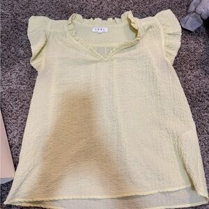 THML Light Green Ruffle Sleeve Blouse